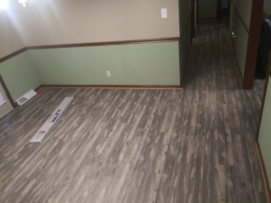 Commercial luxury vinyl plank flooring installed by Forever Flooring